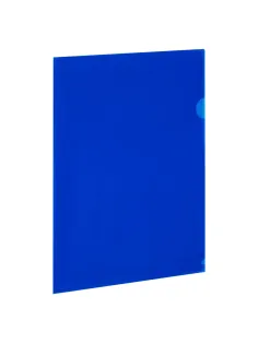 Папка-уголок жесткая прозрачная А4 BRAUBERG UNIVERSAL, синяя, 0,15 мм, со штрихкодом, 273050
