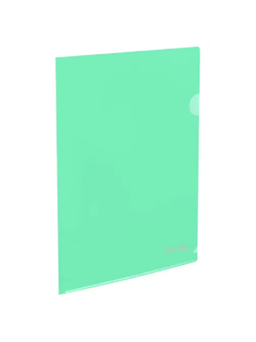 Папка-уголок жесткая, непрозрачная, А4, цвет мятный, 0,15 мм, BRAUBERG PASTEL, 272892