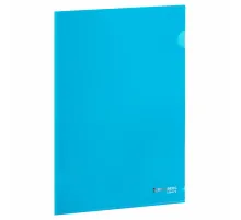 Папка-уголок плотная BRAUBERG SUPER, 0,18 мм, синяя, 270479