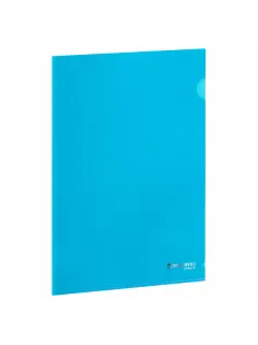 Папка-уголок плотная BRAUBERG SUPER, 0,18 мм, синяя, 270479