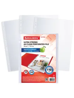 Папки-файлы перфорированные А4 BRAUBERG 