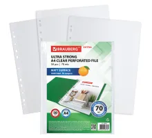 Папки-файлы перфорированные А4 BRAUBERG 