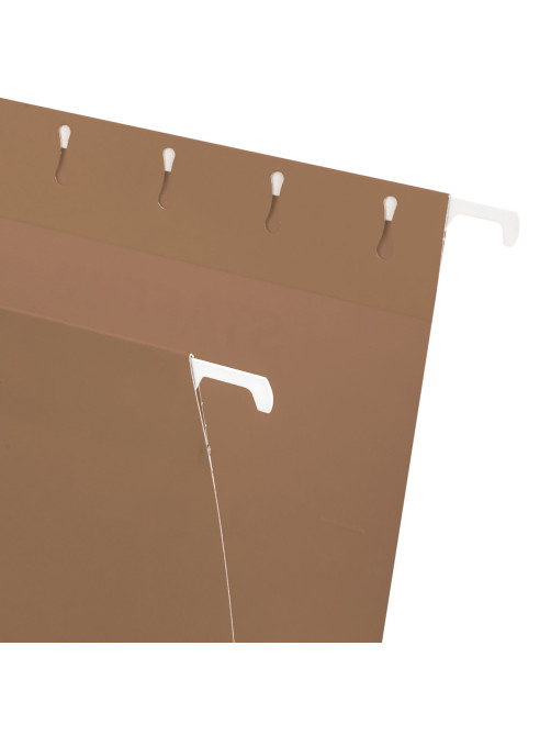 Подвесные папки A4/Foolscap (404х240 мм) до 80 л., КОМПЛЕКТ 10 шт., крафт-картон, STAFF, 270937