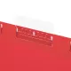 Подвесные папки A4/Foolscap (404х240 мм) до 80 л., КОМПЛЕКТ 10 шт., красные, картон, STAFF, 270936