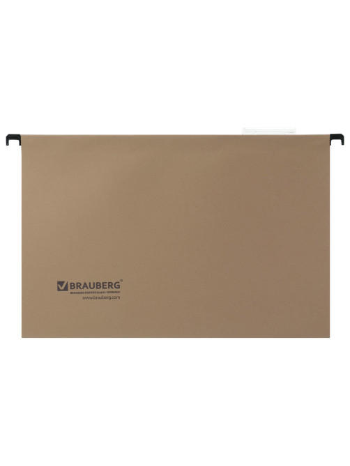 Подвесные папки А4/Foolscap (406х245 мм), до 80 листов, КОМПЛЕКТ 10 шт., картон, BRAUBERG (Италия), 231787