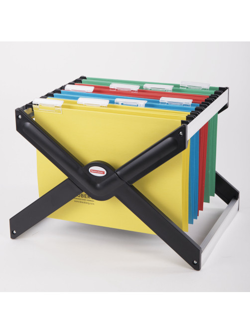 Подставка для подвесных папок BRAUBERG (Италия), до 40 папок А4/Foolscap, 410х285х310 мм, черная, 235344