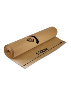 Крафт-бумага в рулоне, 1000 мм x 40 м, плотность 78 г/м2, Марка А (Коммунар), BRAUBERG, 440148