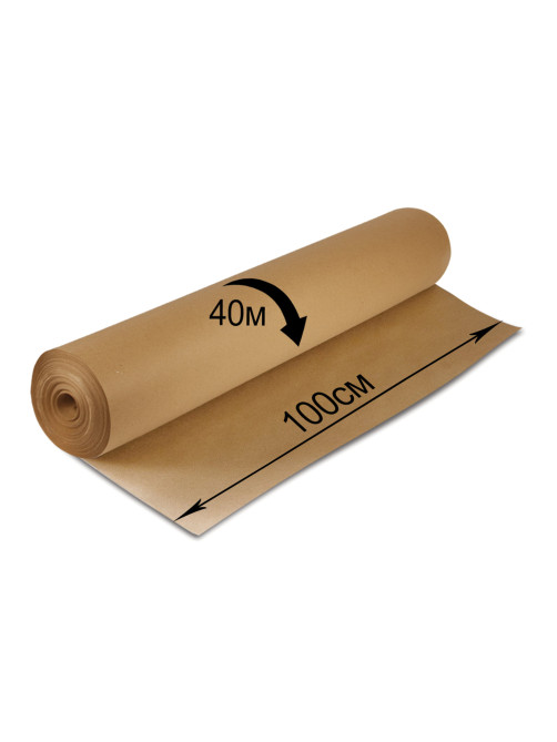 Крафт-бумага в рулоне, 1000 мм x 40 м, плотность 78 г/м2, Марка А (Коммунар), BRAUBERG, 440148