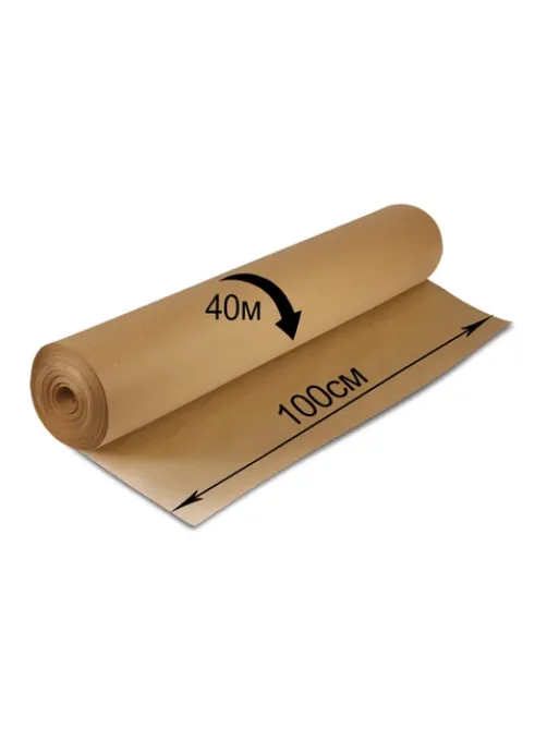 Крафт-бумага в рулоне, 1000 мм x 40 м, плотность 78 г/м2, Марка А (Коммунар), BRAUBERG, 440148