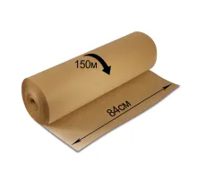Крафт-бумага в рулоне, 840 мм x 150 м, плотность 78 г/м2, Марка А (Коммунар), BRAUBERG, 440147