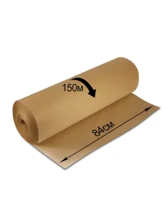 Крафт-бумага в рулоне, 840 мм x 150 м, плотность 78 г/м2, Марка А (Коммунар), BRAUBERG, 440147