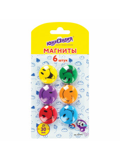 Магниты ЮНЛАНДИЯ 30 мм, НАБОР 6 шт., 