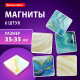Магниты квадратные стеклянные 35 мм для досок магнитно-маркерных, НАБОР 6 шт., 