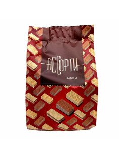 Вафли CONFASHION, ассорти вкусов: крем-брюле, кофе с молоком, халва, 250 г, УТ-00031159