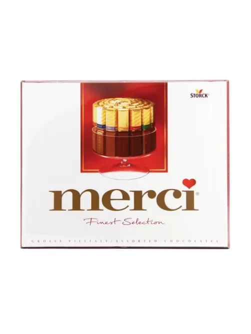 Конфеты MERCI ассорти из молочного и темного шоколада, 250 г, ГЕРМАНИЯ, 015409-35