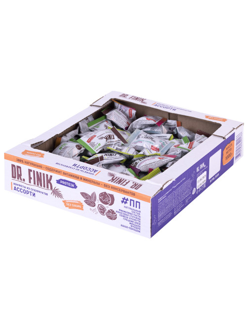 Конфеты финиковые DR.FINIK ассорти (фундук, миндаль, грецкий орех, кунжут), без сахара, 1000 г
