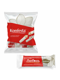 Конфеты KONFESTA со сливочно-кокосовым кремом, вафельные, 500 г, пакет