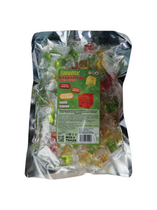Конфеты мармеладные FLAVIMENTO, ассорти со вкусом киви, клубники и маракуйи, 500 г, УТ-00002867
