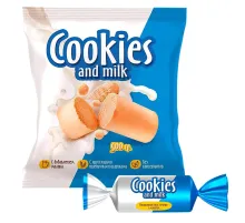 Батончики шоколадные COOKIES AND MILK молочные со сливочным печеньем, 500 г, РНК650