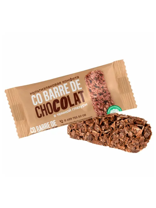 Конфеты мультизлаковые CO BARRE DE CHOCOLAT, ассорти в белой и темной глазури, 900 г