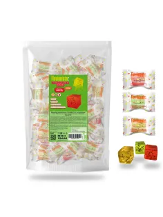 Конфеты мармеладные FLAVIMENTO, ассорти со вкусом киви, клубники и маракуйи, 500 г, УТ-00002867