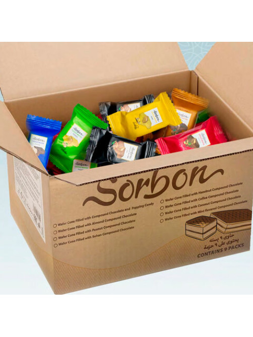 Конфеты мини-вафли в индивидуальной упаковке SORBON 