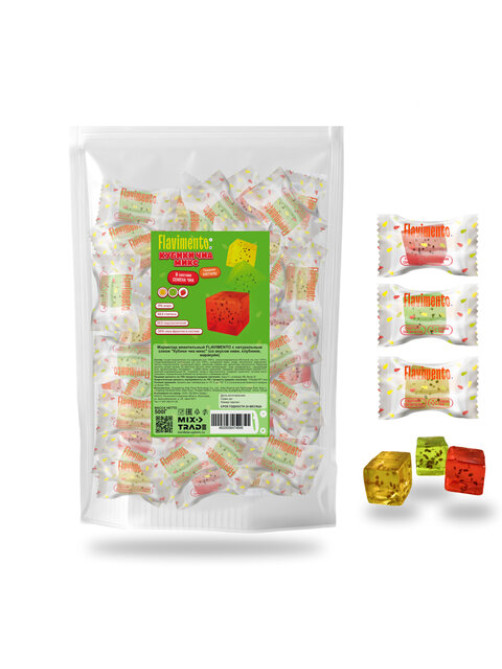 Конфеты мармеладные FLAVIMENTO, ассорти со вкусом киви, клубники и маракуйи, 500 г, УТ-00002867