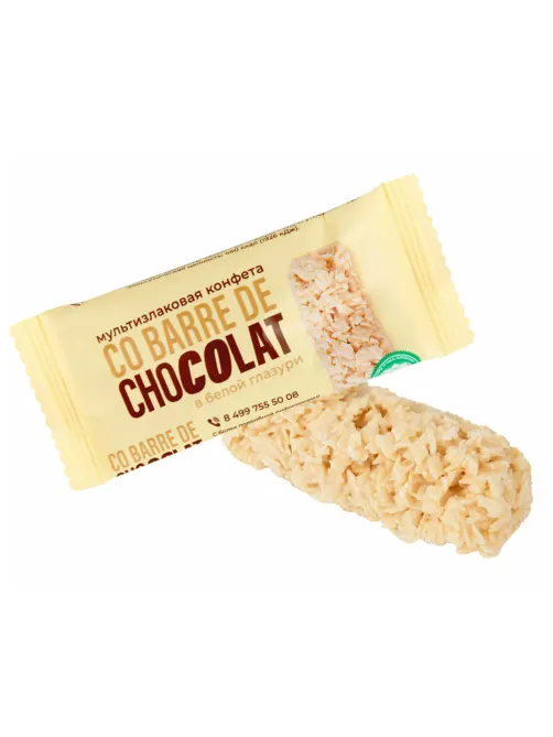 Конфеты мультизлаковые CO BARRE DE CHOCOLAT, ассорти в белой и темной глазури, 900 г