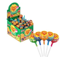 Карамель CHUPA CHUPS (Чупа-Чупс) фруктовая с соком + кола, 12 г, 61888