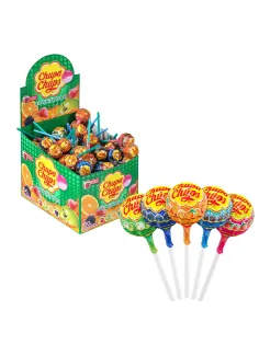 Карамель CHUPA CHUPS (Чупа-Чупс) фруктовая с соком + кола, 12 г, 61888