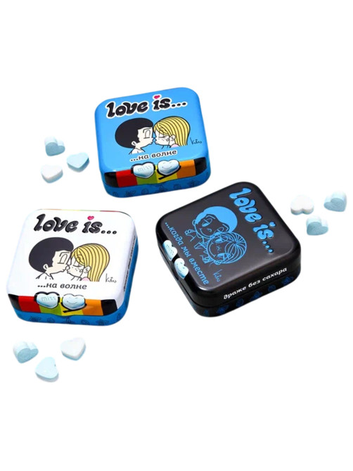 Драже освежающие в форме сердца LOVE IS, вкус мята, 20 г, 709242