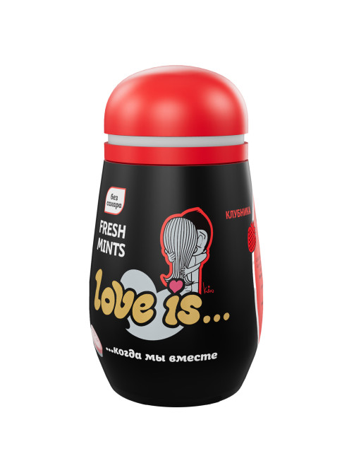 Конфеты освежающие LOVE IS со вкусом клубники, 45 г, пластиковая банка