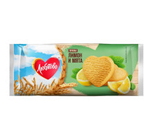 Печенье сдобное ЛЮБЯТОВО со вкусом Лимона и мяты 200 г, 7200165000_1440