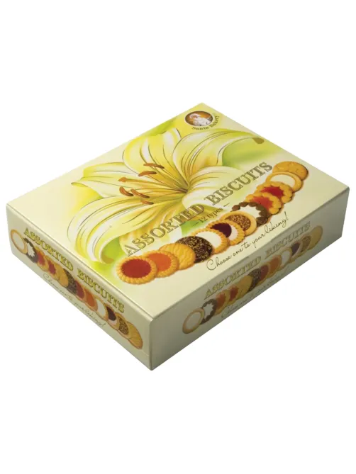 Печенье SANTA BAKERY, ассорти 12 видов, сдобное, 750 г, картонная коробка