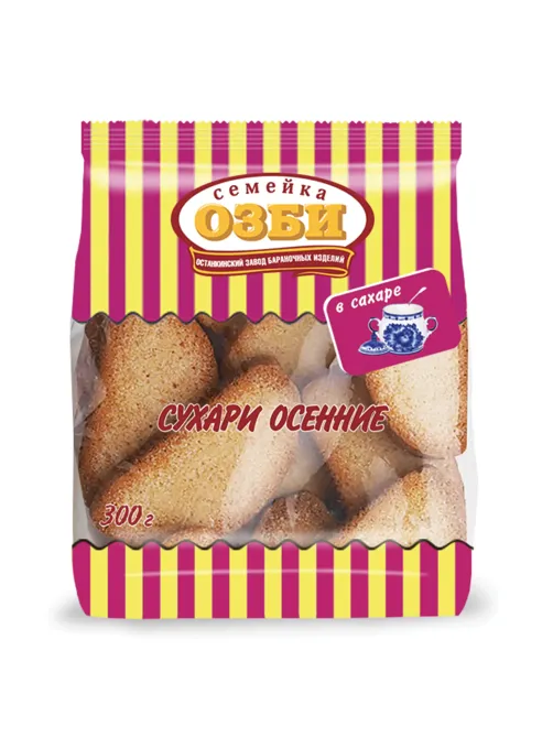 Сухари СЕМЕЙКА ОЗБИ осенние в сахаре, 300 г, 1270