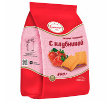 Печенье сдобное БРЯНКОНФИ с клубничной начинкой, 500 г, УТ-00028797