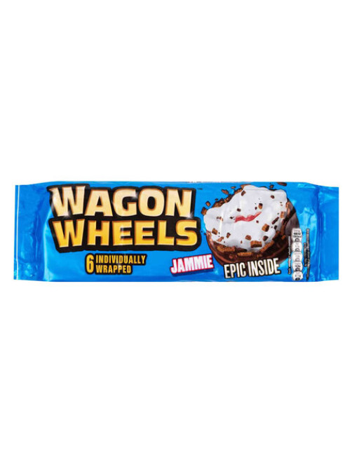 Печенье бисквитное глазированное WAGON WHEELS с суфле и джемом 220 г
