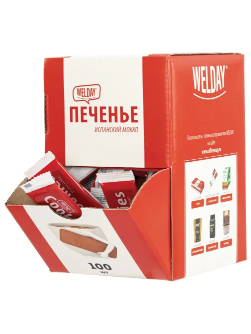 Печенье хрустящее в индивидуальной упаковке, WELDAY (ВЭЛДЭЙ) 