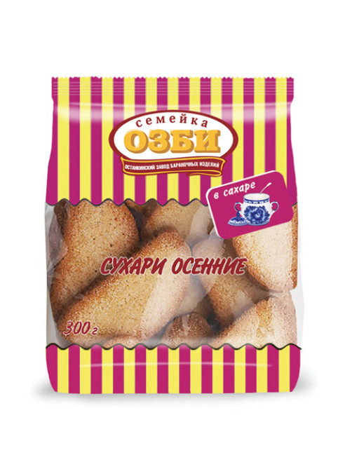 Сухари СЕМЕЙКА ОЗБИ осенние в сахаре, 300 г, 1270