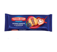 Печенье сдобное ЧАЙКОФСКИЙ с начинкой с ежевичным вкусом, 120 г