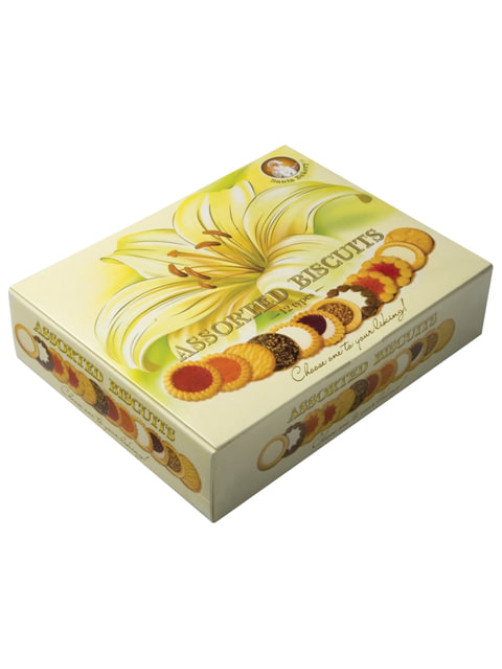 Печенье SANTA BAKERY, ассорти 12 видов, сдобное, 750 г, картонная коробка