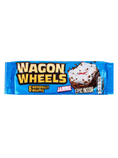 Печенье бисквитное глазированное WAGON WHEELS с суфле и джемом 220 г
