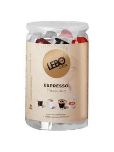 Кофе в капсулах, 40 порций, Ассорти 4 вкуса, для кофемашин Nespresso, LEBO