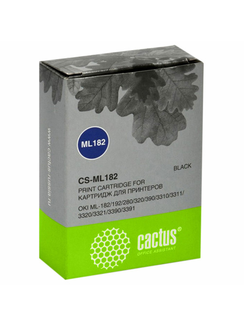Картридж матричный CACTUS (CS-ML182) для Oki ML-182/192/280/320/390, черный