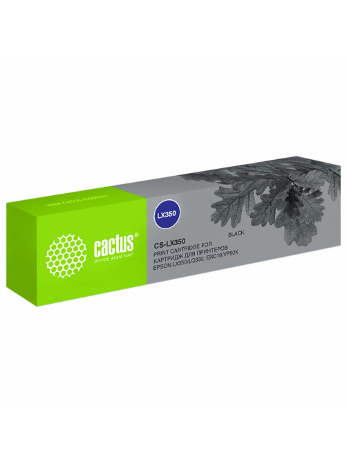 Картридж матричный CACTUS (CS-LX350) для Epson LX350/LQ350/ERC19/VP80K, черный