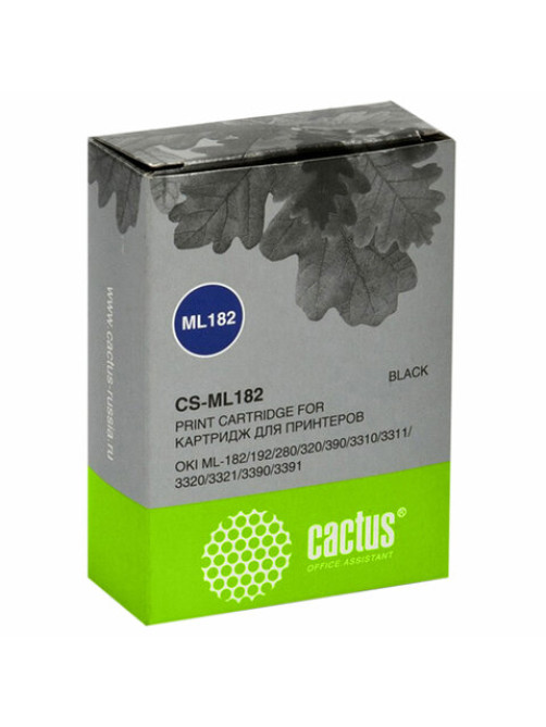Картридж матричный CACTUS (CS-ML182) для Oki ML-182/192/280/320/390, черный