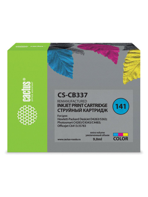 Картридж струйный CACTUS (CS-CB337) для HP C4283/C4383/Officejet J5783/D4263, цветной