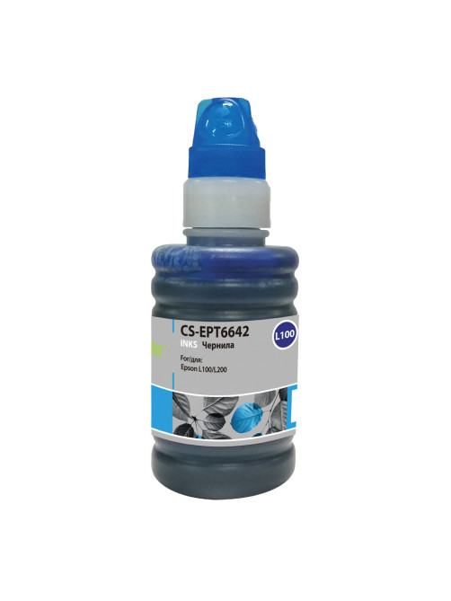 Чернила CACTUS (CS-EPT6642) для СНПЧ EPSON L100/L110/L200/L210/L300, голубые 0,1 л