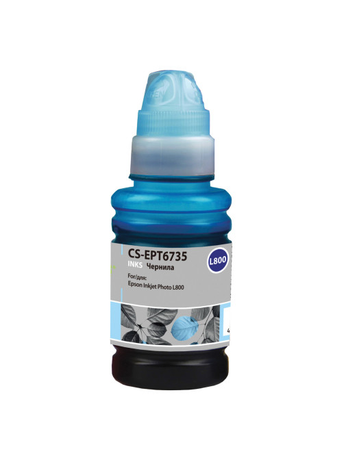 Чернила CACTUS (CS-EPT6735) для СНПЧ EPSON L800/L810/L850/L1800, светло-голубые, 0,1 л
