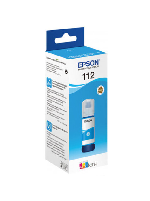 Чернила EPSON 112 (C13T06C24A) для СНПЧ EPSON L11160 /L15150 /L15160 /L6550/L6570, голубые, ОРИГИНАЛЬНЫЕ